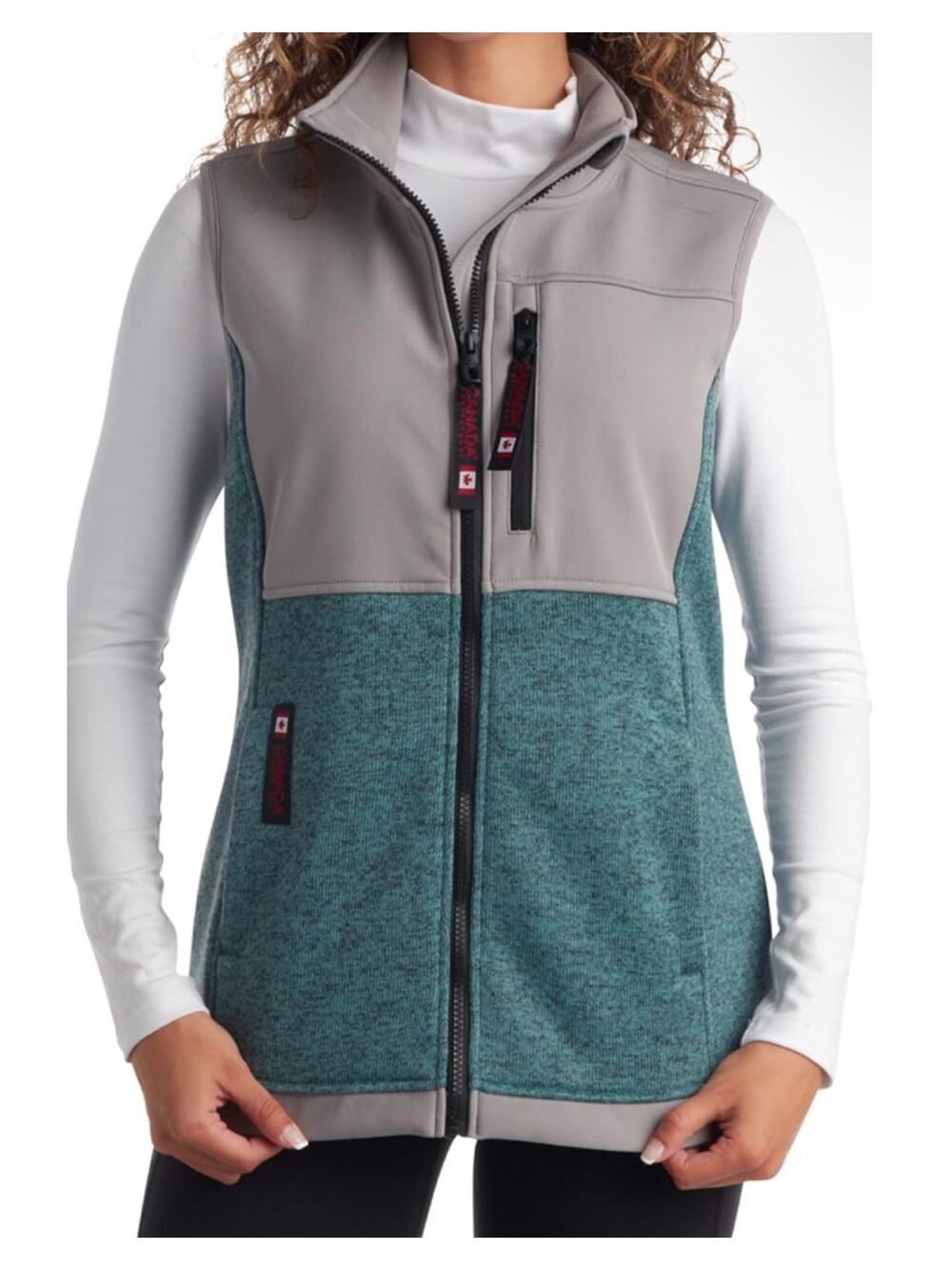 Canada Weather Gear Fleece Performance Vest, Mystic Lake, Women's Small, NWT